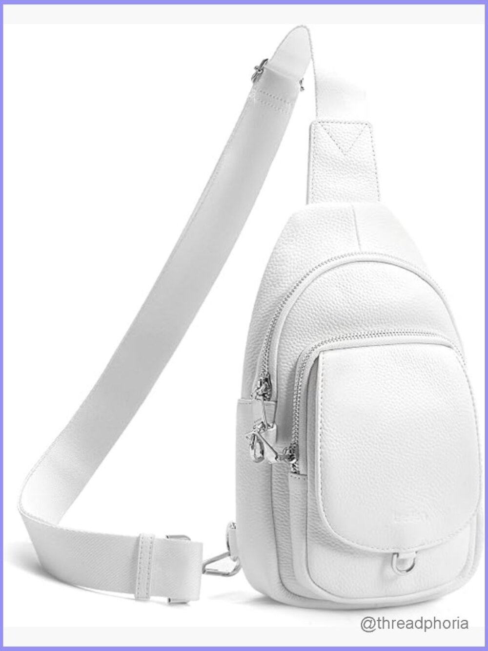 Anti Theft Genuine Leather Sling Bag RFID Crossbody Chest Bag Fanny Pack Travel